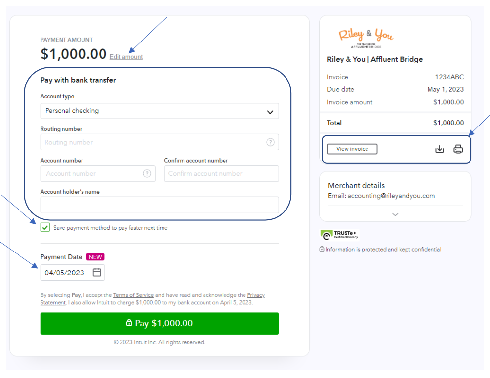 invoice payment